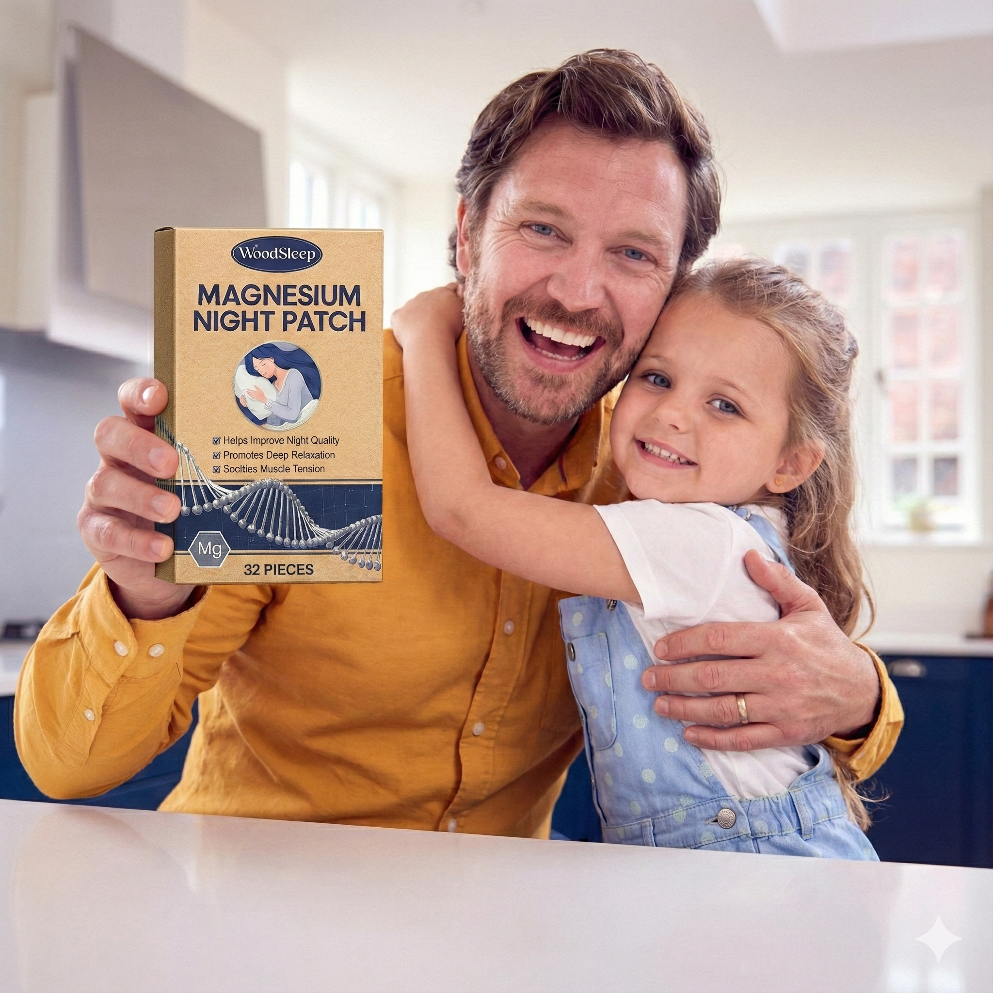 Customer holding Gloney magnesium patches